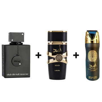 Asad EDP + Asad Deodorant + Club de Nuit Intense Men Bundle