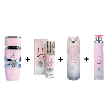 Yara Perfume + Deodorant + Air Freshener + Roll-On Bundle