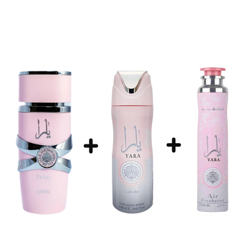 Yara Perfume + Deodorant + Air Freshener Bundle