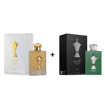 Lattafa Pride Al Areeq Gold + Al Areeq Gold Silver Bundle