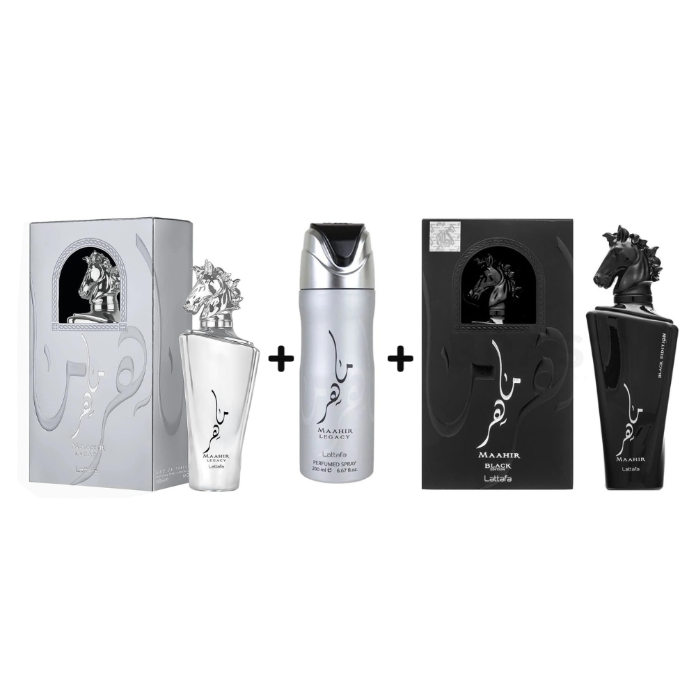 Maahir Legacy, Maahir Black Edition & Deodorant Spray Bundle