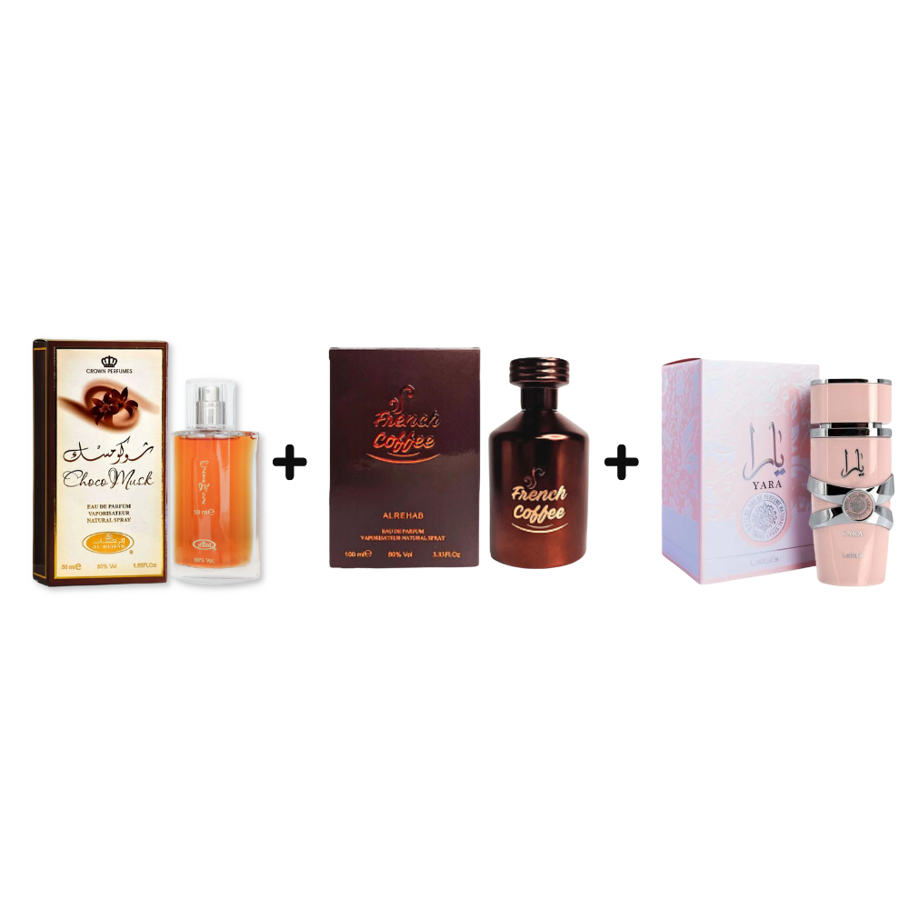 Yara Choco Musk French Coffee Eau de Parfum Bundle