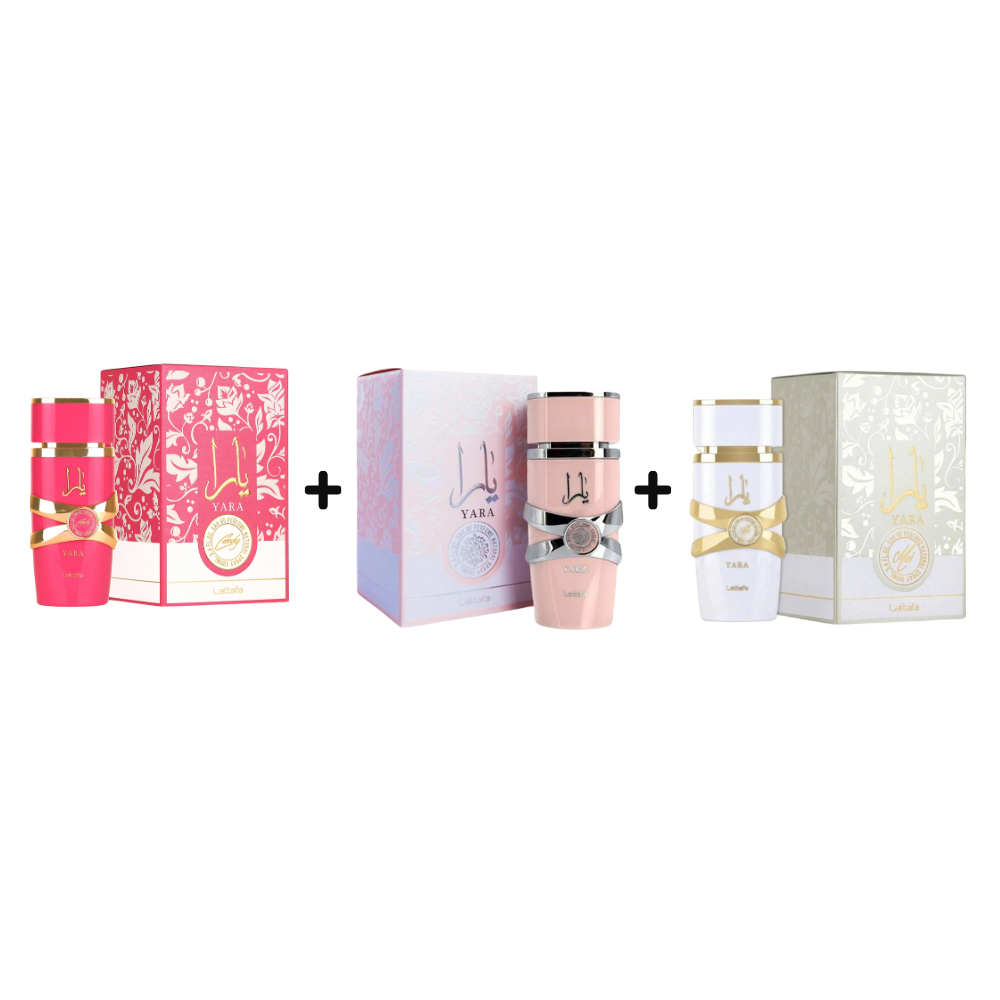 Lattafa Yara Candy + Yara Moi + Yara Bundle
